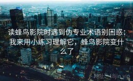 读蜂鸟影院时遇到伪专业术语别困惑：我来用小练习理解它，蜂鸟影院变什么了