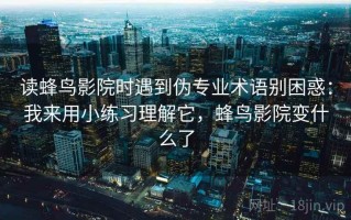 读蜂鸟影院时遇到伪专业术语别困惑：我来用小练习理解它，蜂鸟影院变什么了