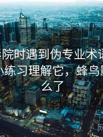 读蜂鸟影院时遇到伪专业术语别困惑：我来用小练习理解它，蜂鸟影院变什么了