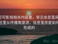 可可影视相关内容里，常见信息茧房：这里从传播角度讲，信息茧房是如何形成的