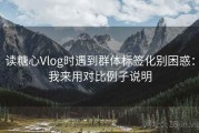 读糖心Vlog时遇到群体标签化别困惑：我来用对比例子说明