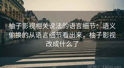 柚子影视相关说法的语言细节：语义偷换的从语言细节看出来，柚子影视改成什么了